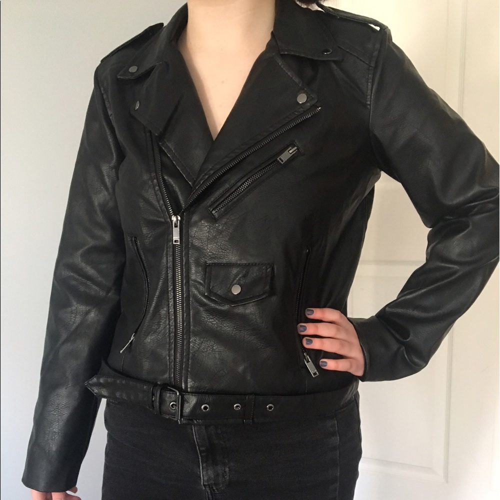 Faux leather jacket